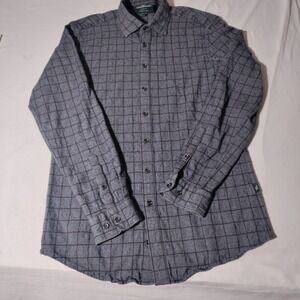 Rodd & Gunn Sports Fit Button Shirt SZ L Grey Maroon Cotton Blend Imperfect